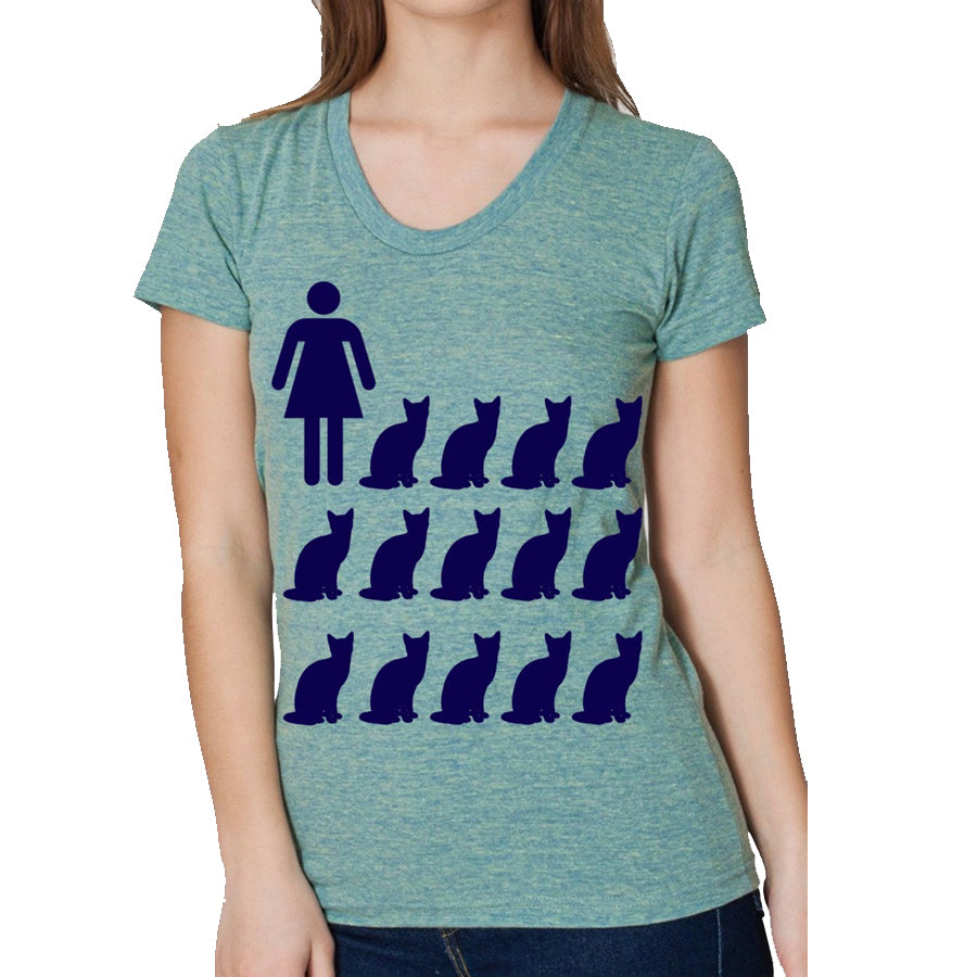  Frequency Of Heartbeat Crazy Cat Lady T-Shirt : Clothing, Shoes  & Jewelry