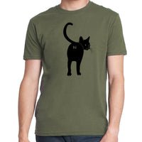 Cat Butt Hi Shirt- Funny Guys Kitten Hello Joke Tee Shirt- Cat Lover Gift For Him- Premium Soft Bella Canvas Tshirt