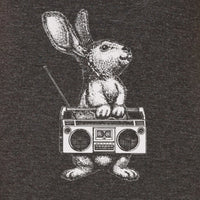 Rabbit With Vintage Boom Box Radio | Men's Music Animal Shirt