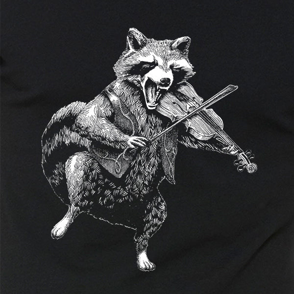 Raccoon Playing Fiddle Shirt | Trash Panda Violin Player