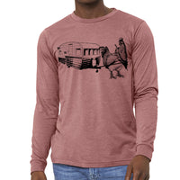Chicken Pulling a Trailer Long Sleeve